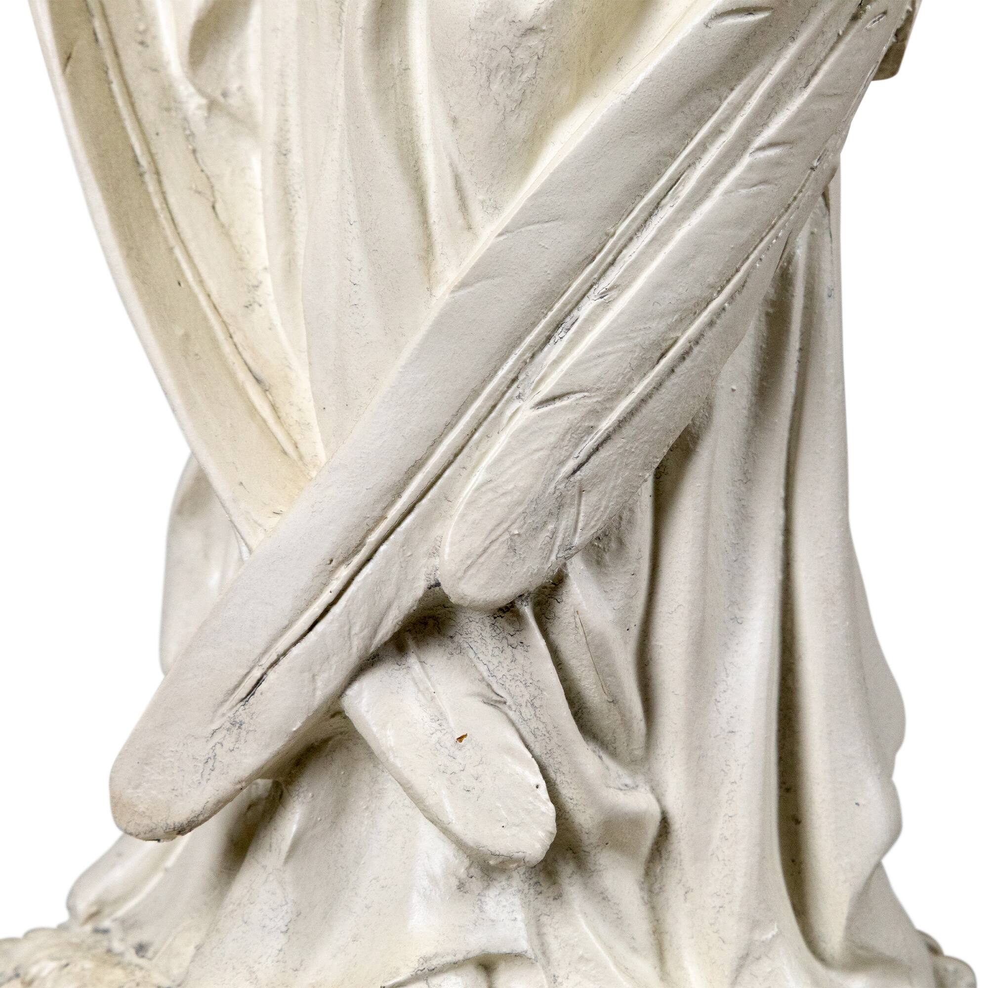 Standing Angel with Wings Outdoor Garden Statue - 16.5"